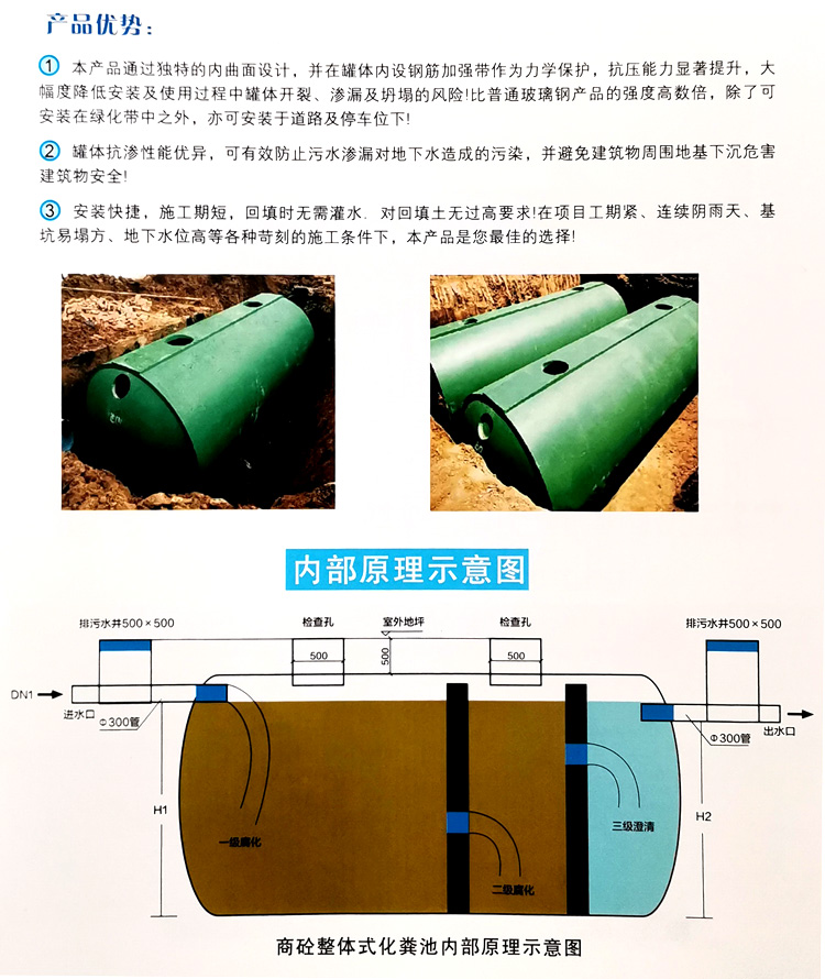 普兰玻璃钢化粪池